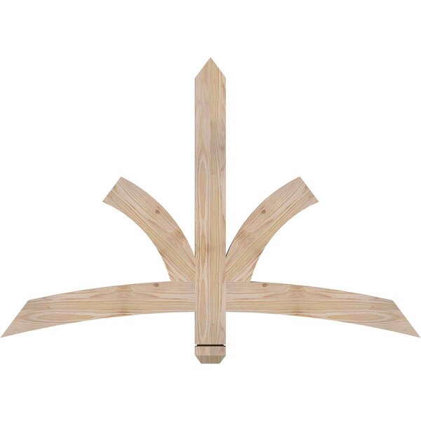 Ekena Millwork Davenport Smooth Timber Gable Bracket, Douglas Fir, 48"W x 32"H x 1 1/2"D x 3 1/2"F, 16/12 Pitch GBW048X32X0204DAV00SDF - main
